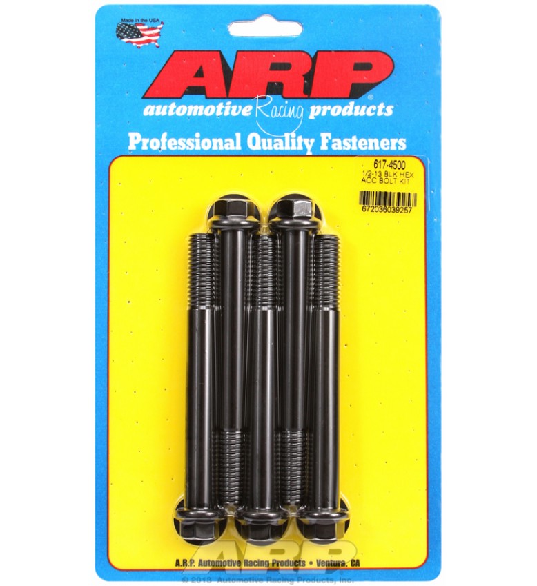 ARP Hardware - 1/2-13 x 4.500 hex black oxide bolts