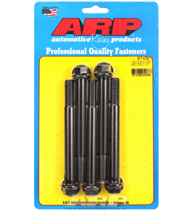 ARP Hardware - 1/2-13 x 4.750 hex black oxide bolts