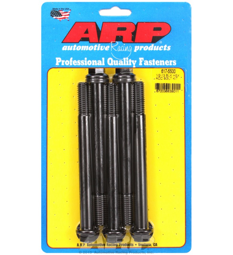 ARP Hardware - 1/2-13 x 5.500 hex black oxide bolts