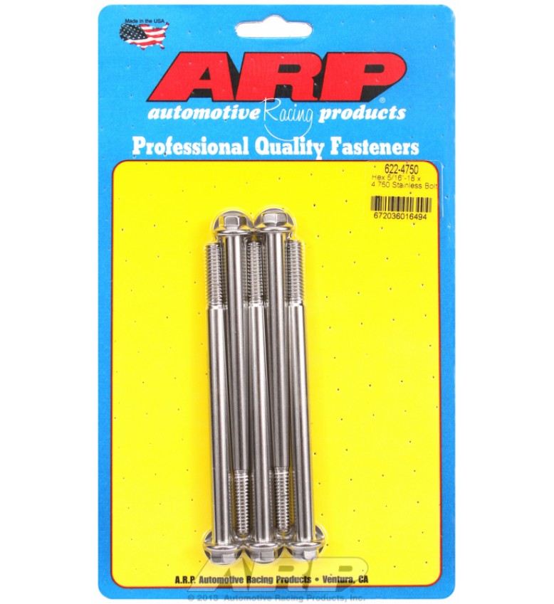 ARP Hardware - 5/16-18 x 4.750 hex SS bolts