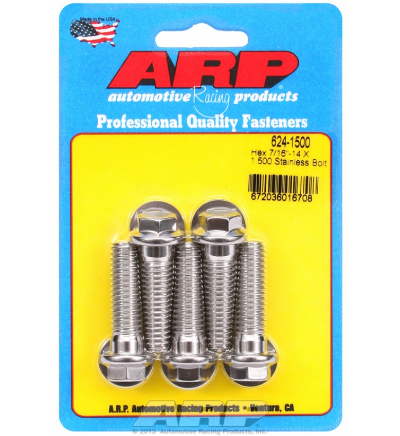 ARP Hardware - 7/16-14 X 1.500 hex 1/2 wrenching SS bolts
