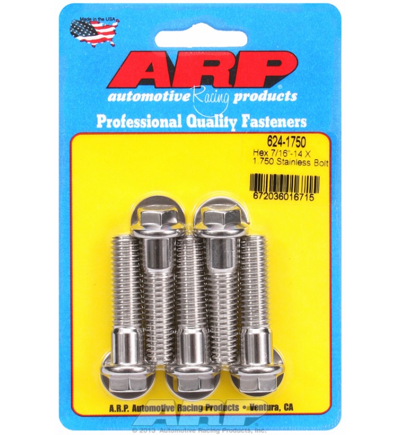 ARP Hardware - 7/16-14 X 1.750 hex 1/2 wrenching SS bolts