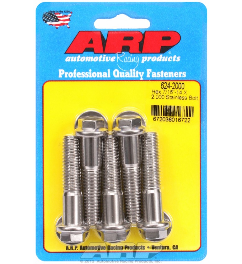 ARP Hardware - 7/16-14 X 2.000 hex 1/2 wrenching SS bolts