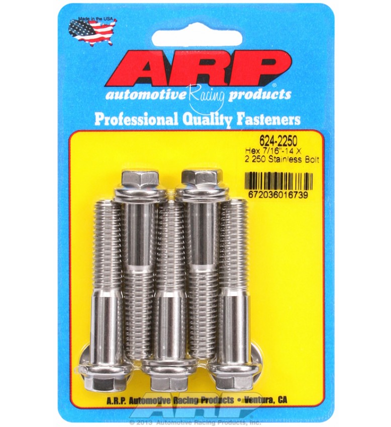 ARP Hardware - 7/16-14 X 2.250 hex 1/2 wrenching SS bolts