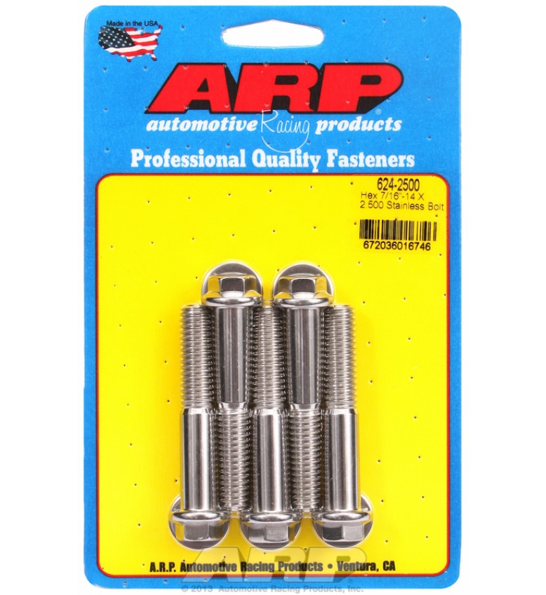ARP Hardware - 7/16-14 X 2.500 hex 1/2 wrenching SS bolts
