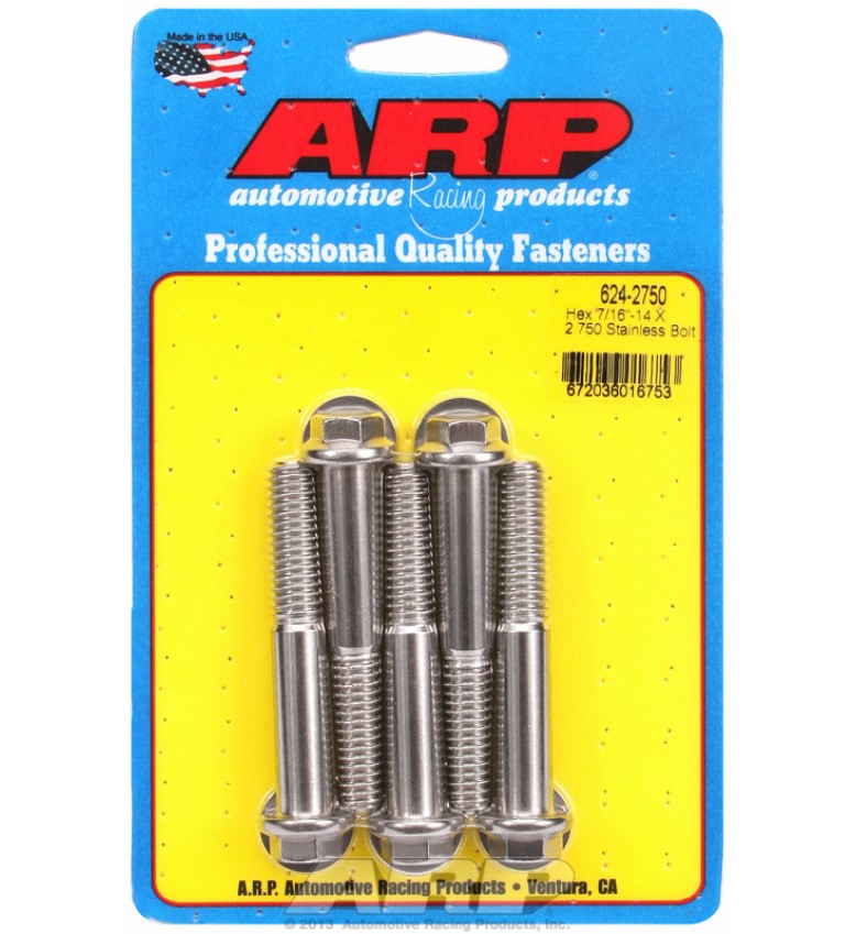 ARP Hardware - 7/16-14 X 2.750 hex 1/2 wrenching SS bolts