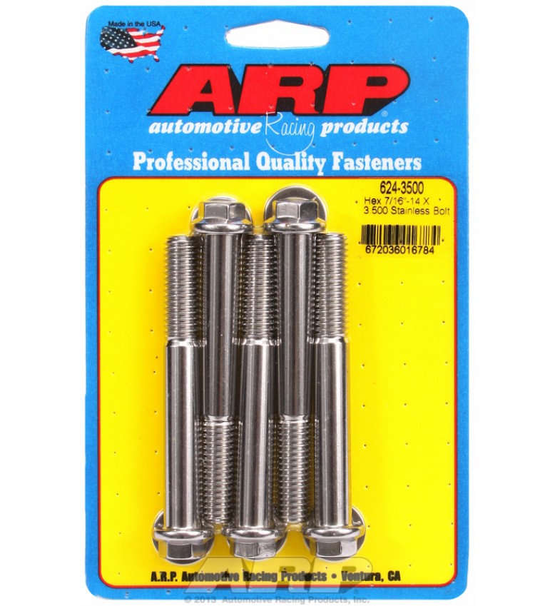 ARP Hardware - 7/16-14 X 3.500 hex 1/2 wrenching SS bolts