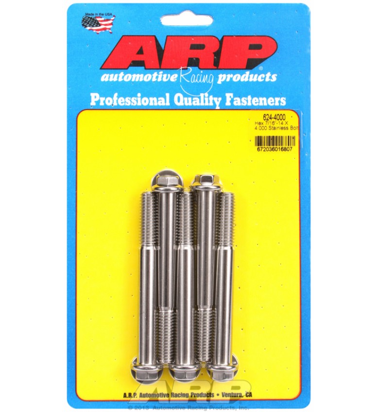 ARP Hardware - 7/16-14 X 4.000 hex 1/2 wrenching SS bolts