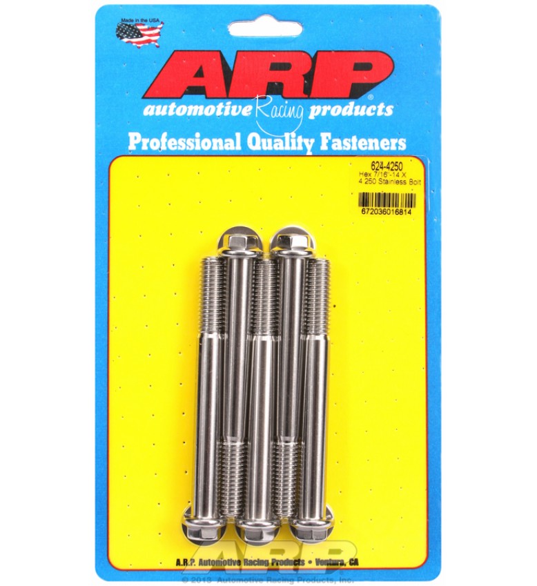 ARP Hardware - 7/16-14 X 4.250 hex 1/2 wrenching SS bolts