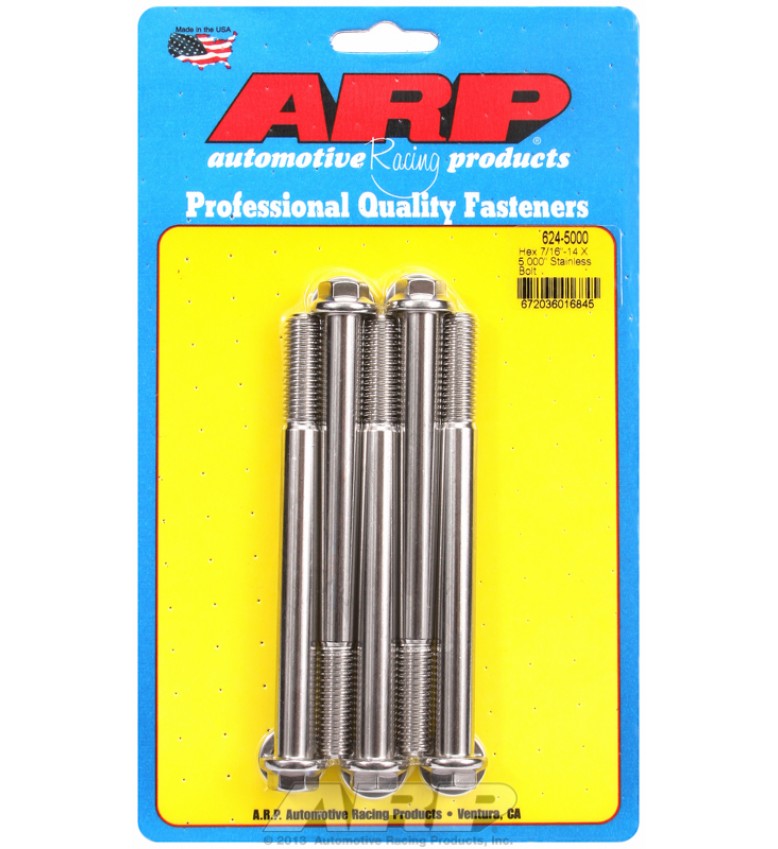 ARP Hardware - 7/16-14 X 5.000 hex 1/2 wrenching SS bolts