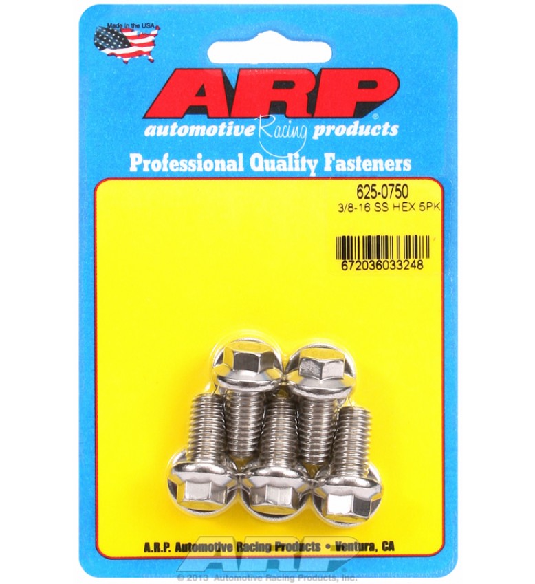 ARP Hardware - 3/8-16 x 0.750 hex 7/16 wrenching SS bolts