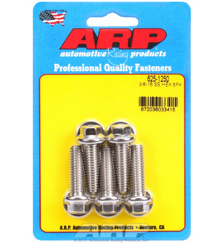 ARP Hardware - 3/8-16 x 1.250 hex 7/16 wrenching SS bolts
