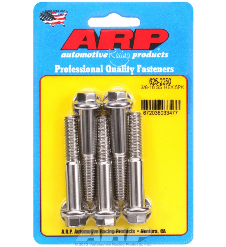 ARP Hardware - 3/8-16 x 2.250 hex 7/16 wrenching SS bolts