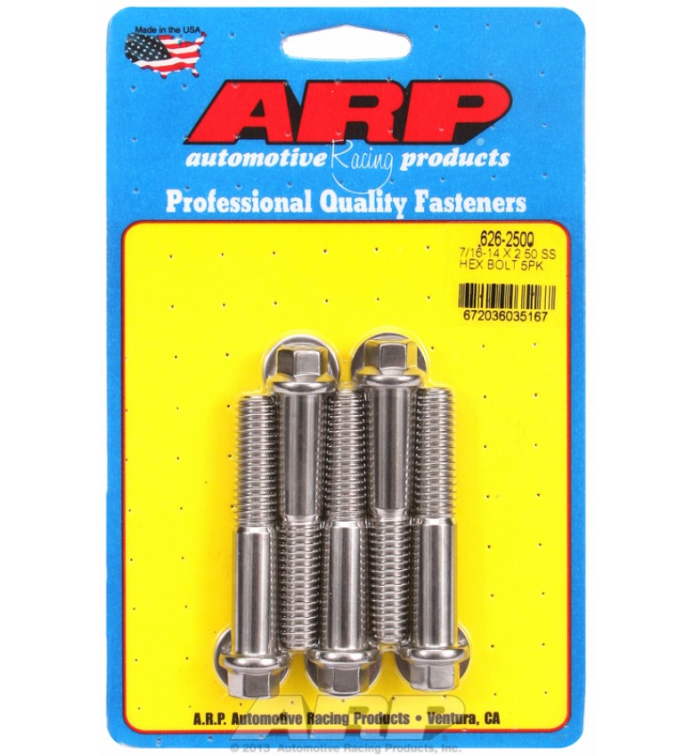 ARP Hardware - 7/16-14 X 2.500 hex SS bolts