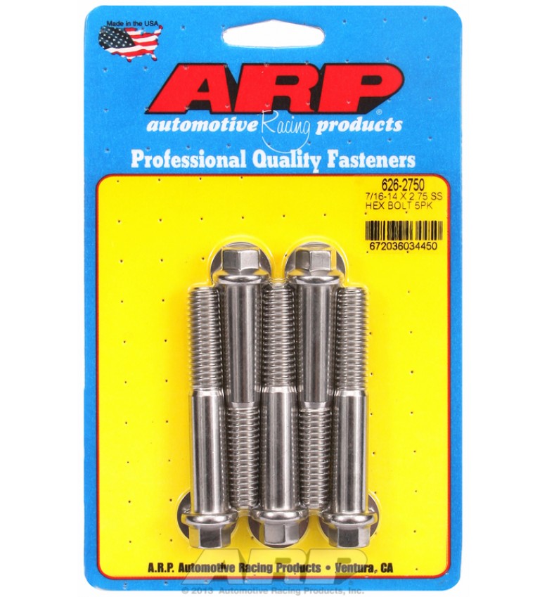 ARP Hardware - 7/16-14 X 2.750 hex SS bolts