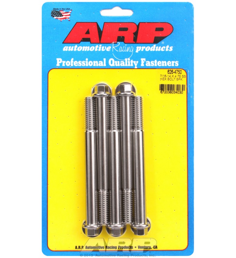 ARP Hardware - 7/16-14 X 4.750 hex SS bolts