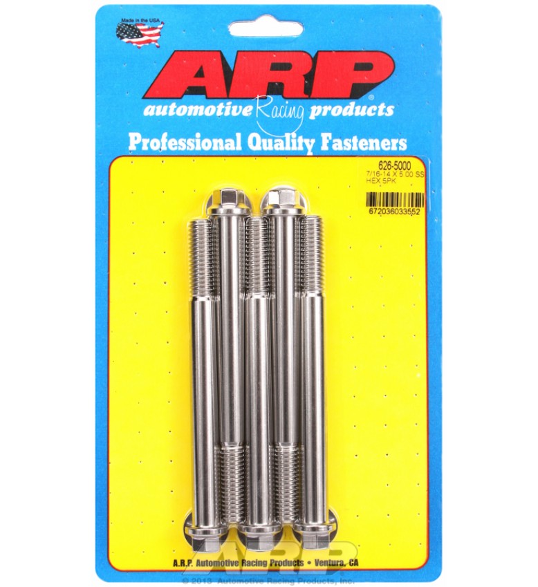 ARP Hardware - 7/16-14 X 5.000 hex SS bolts