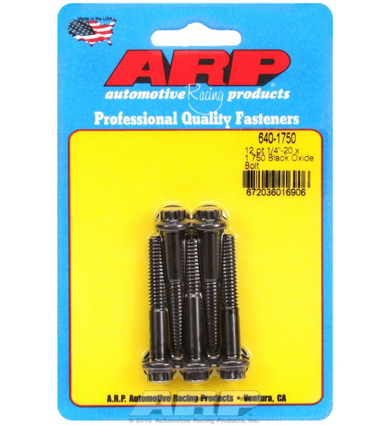 ARP Hardware - 1/4-20 x 1.750 12pt black oxide bolts