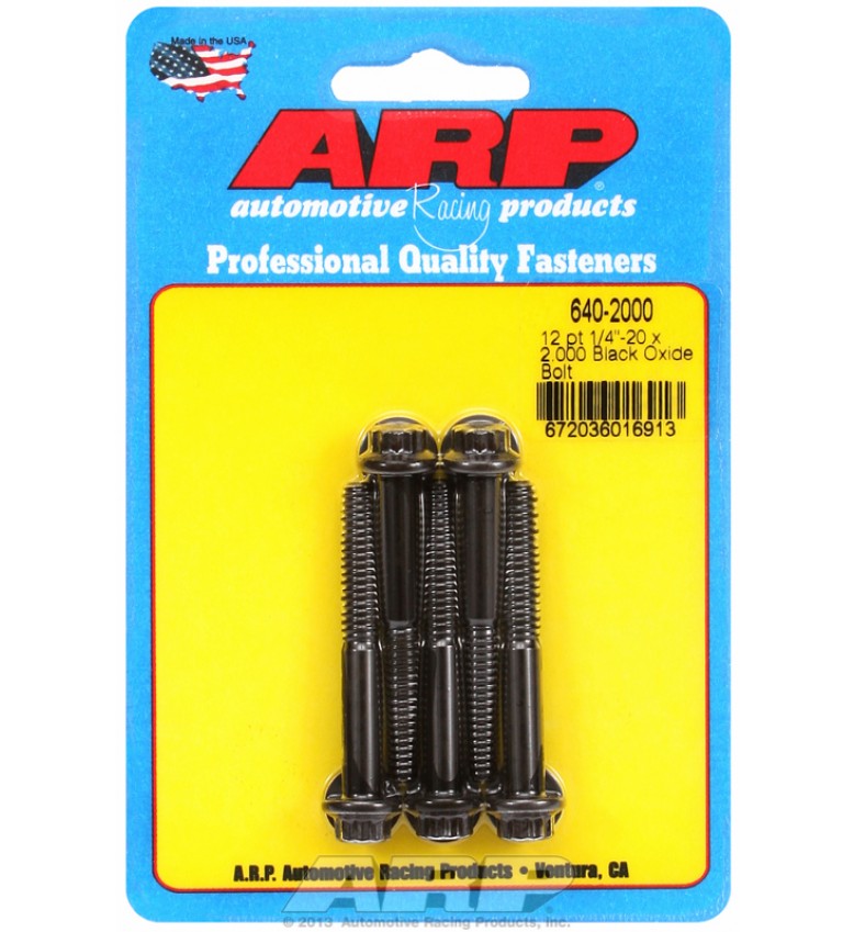 ARP Hardware - 1/4-20 x 2.000 12pt black oxide bolts
