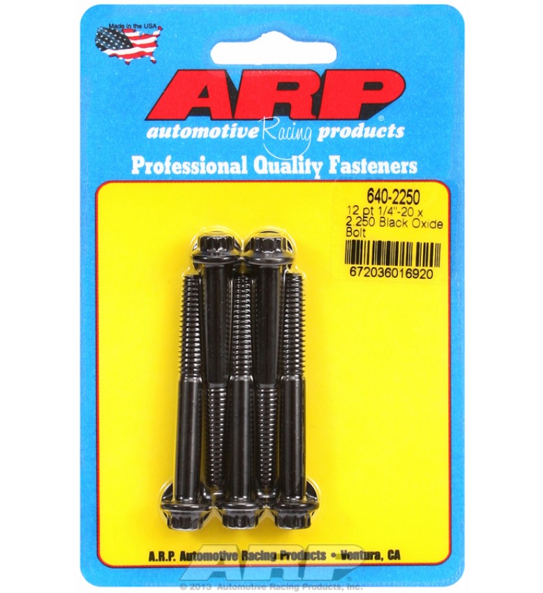 ARP Hardware - 1/4-20 x 2.250 12pt black oxide bolts