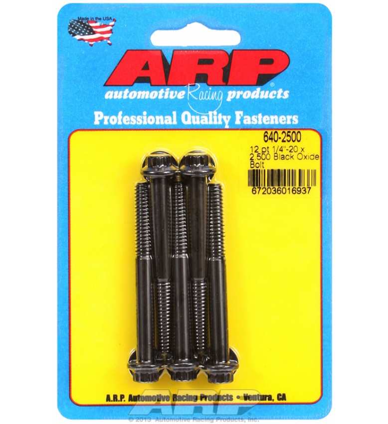 ARP Hardware - 1/4-20 x 2.500 12pt black oxide bolts