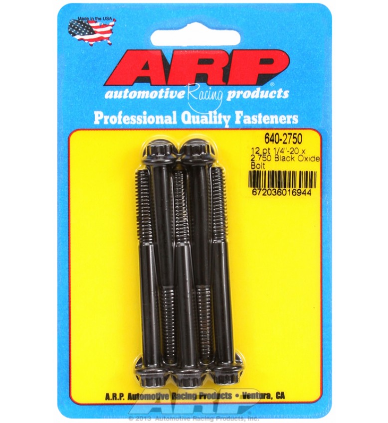 ARP Hardware - 1/4-20 x 2.750 12pt black oxide bolts