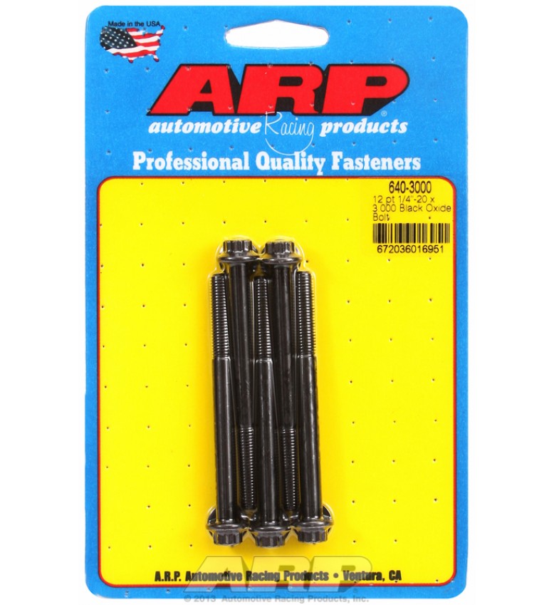 ARP Hardware - 1/4-20 x 3.000 12pt black oxide bolts