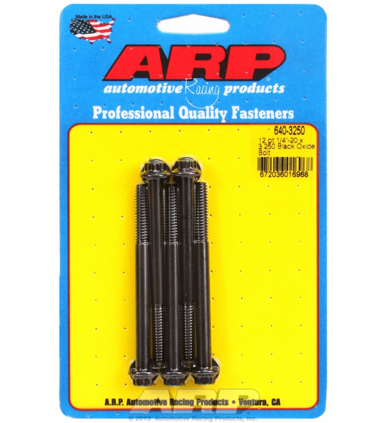 ARP Hardware - 1/4-20 x 3.250 12pt black oxide bolts