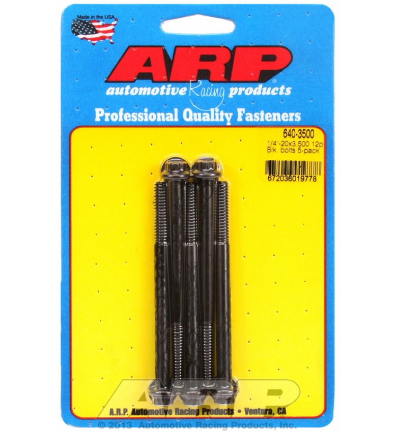 ARP Hardware - 1/4-20 x 3.500 12pt black oxide bolts
