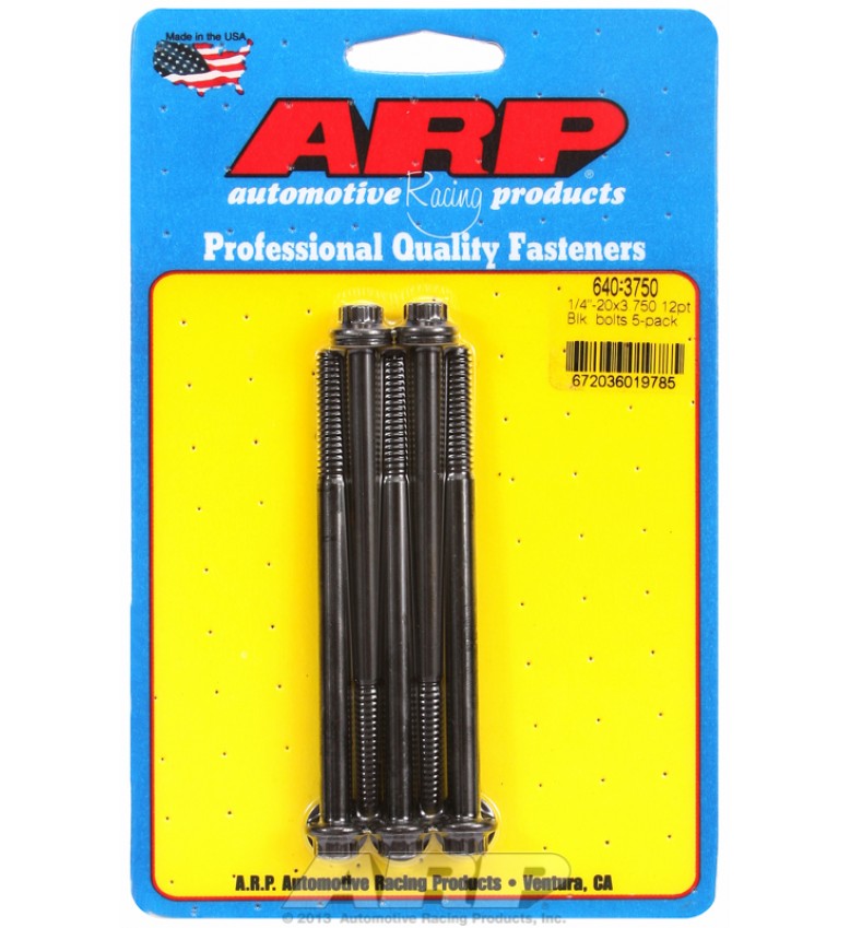 ARP Hardware - 1/4-20 x 3.750 12pt black oxide bolts
