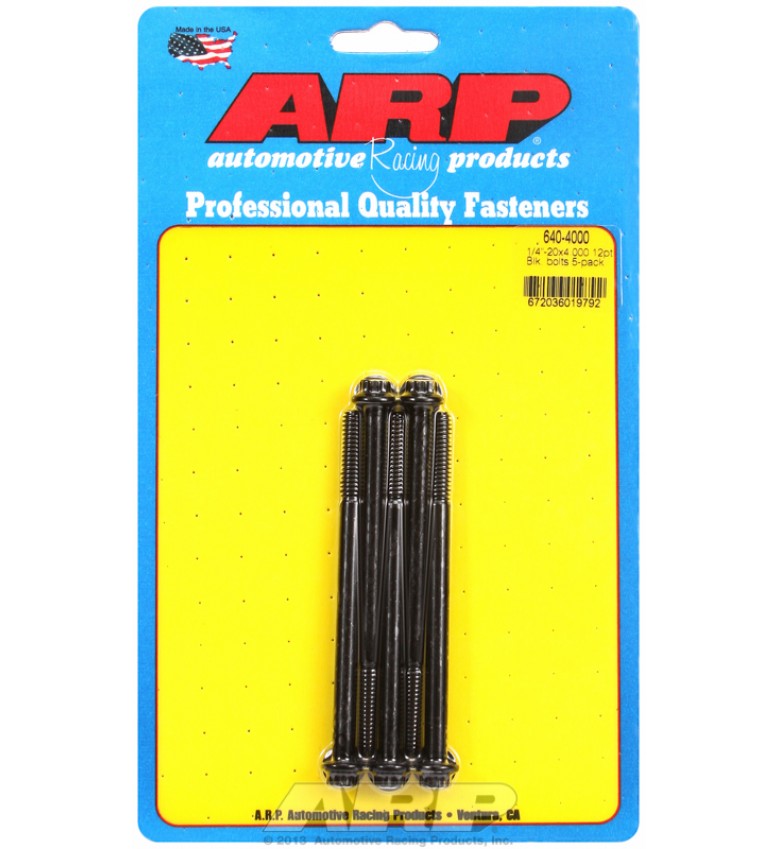 ARP Hardware - 1/4-20 x 4.000 12pt black oxide bolts