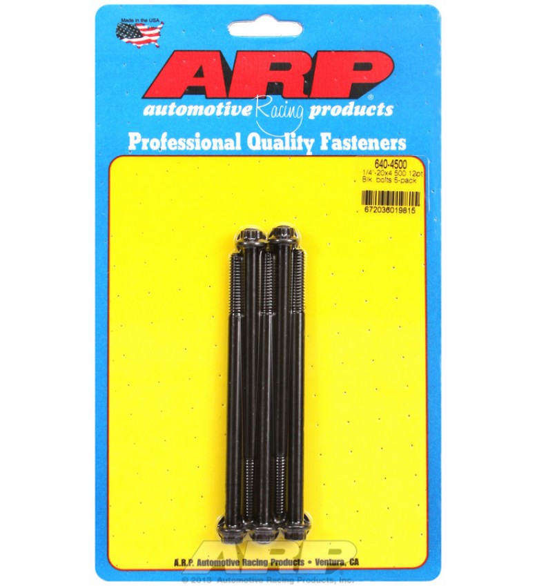 ARP Hardware - 1/4-20 x 4.500 12pt black oxide bolts