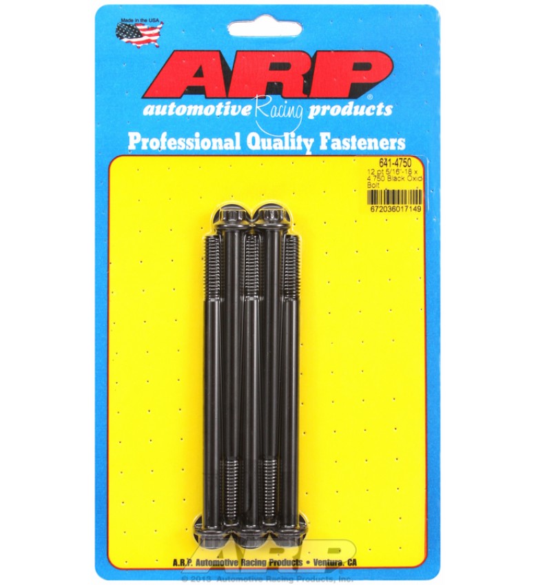 ARP Hardware - 5/16-18 x 4.750 12pt black oxide bolts