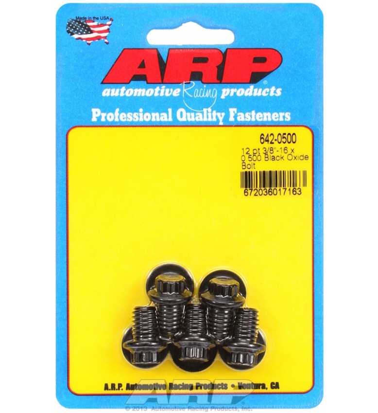 ARP Hardware - 3/8-16 x 0.500 12pt black oxide bolts