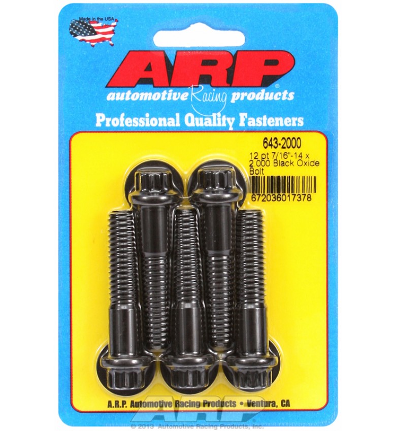 ARP Hardware - 7/16-14 x 2.000 12pt black oxide bolts