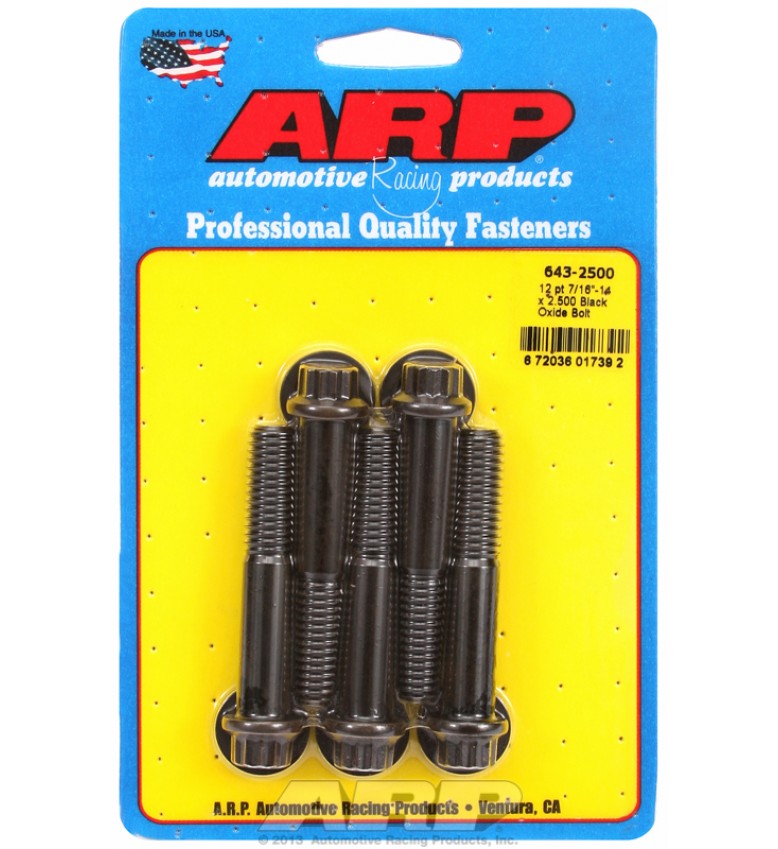 ARP Hardware - 7/16-14 x 2.500 12pt black oxide bolts