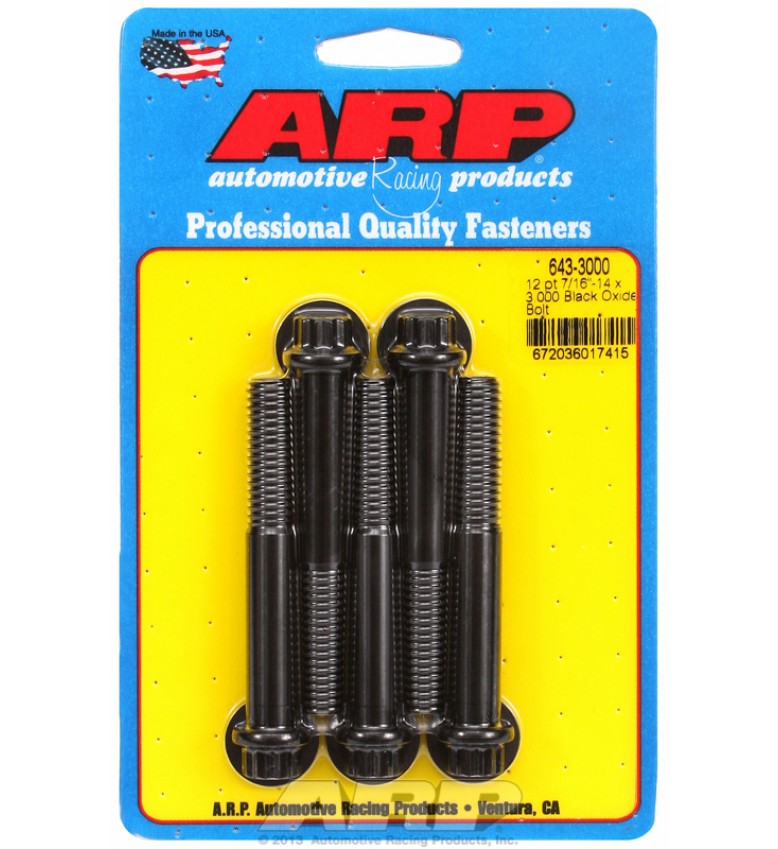 ARP Hardware - 7/16-14 x 3.000 12pt black oxide bolts