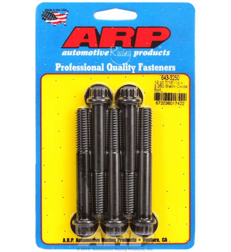 ARP Hardware - 7/16-14 x 3.250 12pt black oxide bolts