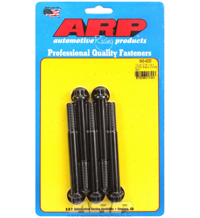 ARP Hardware - 7/16-14 x 4.000 12pt black oxide bolts