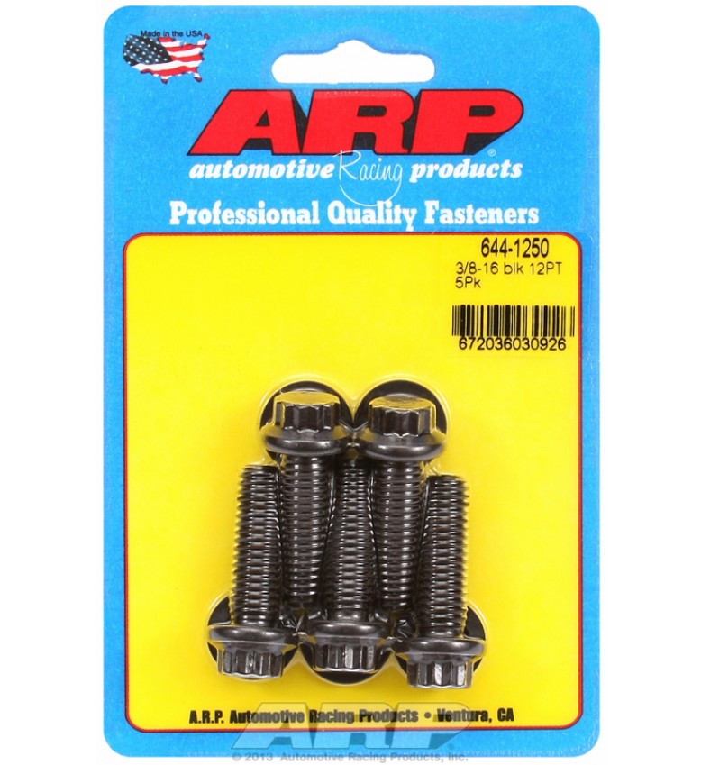 ARP Hardware - 3/8-16 x 1.250 12pt 7/16 wrenching black oxide bolts
