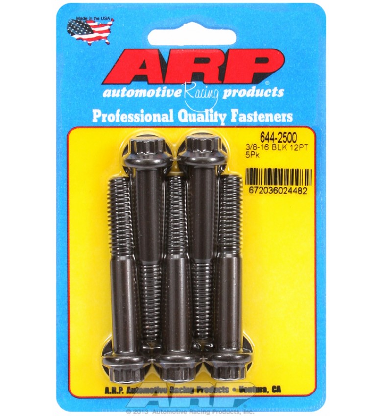 ARP Hardware - 3/8-16 x 2.500 12pt 7/16 wrenching black oxide bolts