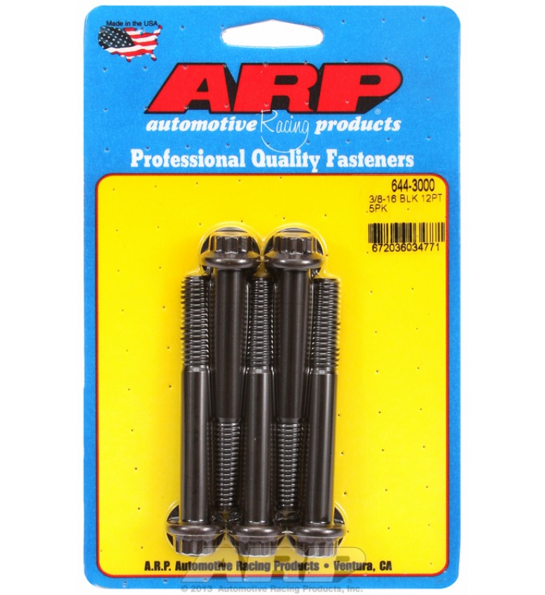 ARP Hardware - 3/8-16 x 3.000 12pt 7/16 wrenching black oxide bolts