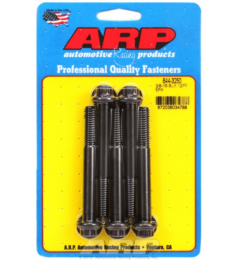 ARP Hardware - 3/8-16 x 3.250 12pt 7/16 wrenching black oxide bolts