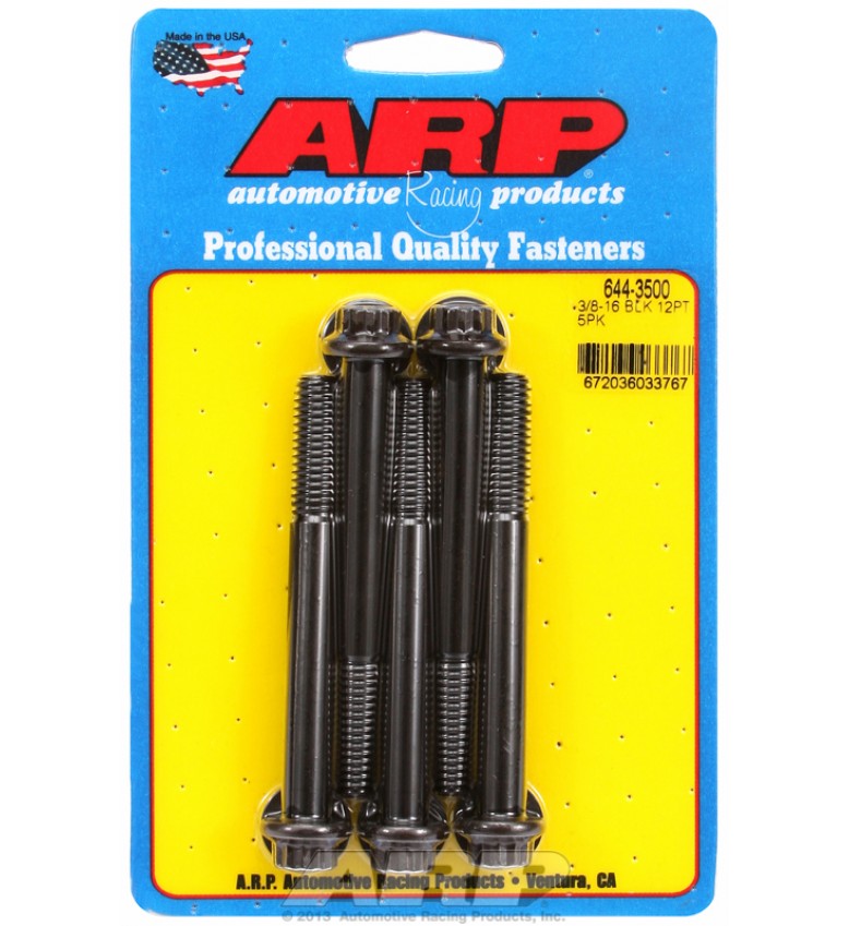 ARP Hardware - 3/8-16 x 3.500 12pt 7/16 wrenching black oxide bolts
