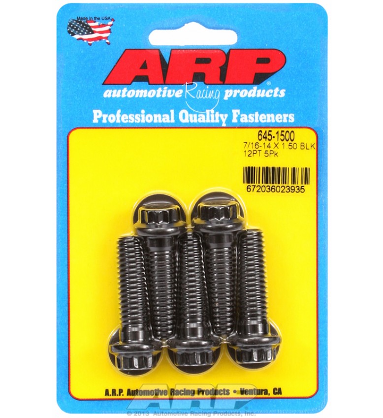 ARP Hardware - 7/16-14 X 1.500 12pt 1/2 wrenching black oxide bolts