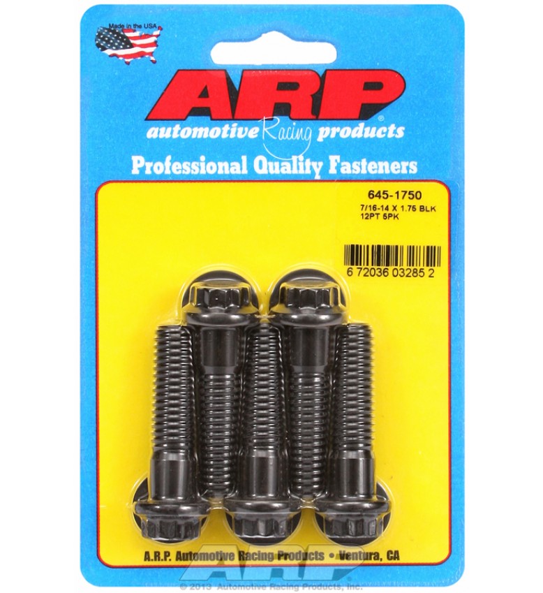 ARP Hardware - 7/16-14 X 1.750 12pt 1/2 wrenching black oxide bolts