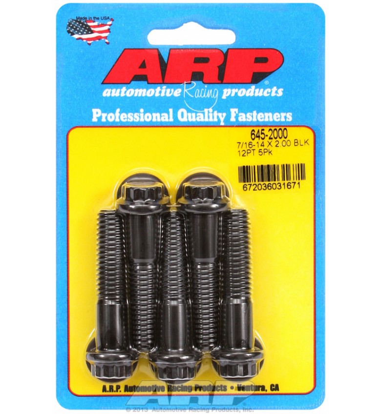 ARP Hardware - 7/16-14 X 2.000 12pt 1/2 wrenching black oxide bolts
