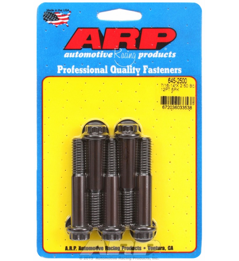ARP Hardware - 7/16-14 X 2.500 12pt 1/2 wrenching black oxide bolts