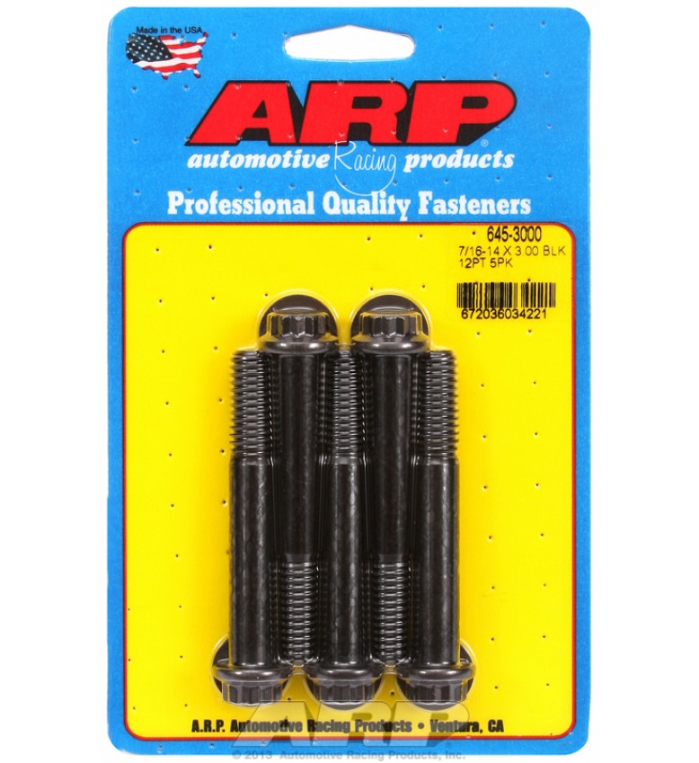 ARP Hardware - 7/16-14 X 3.000 12pt 1/2 wrenching black oxide bolts