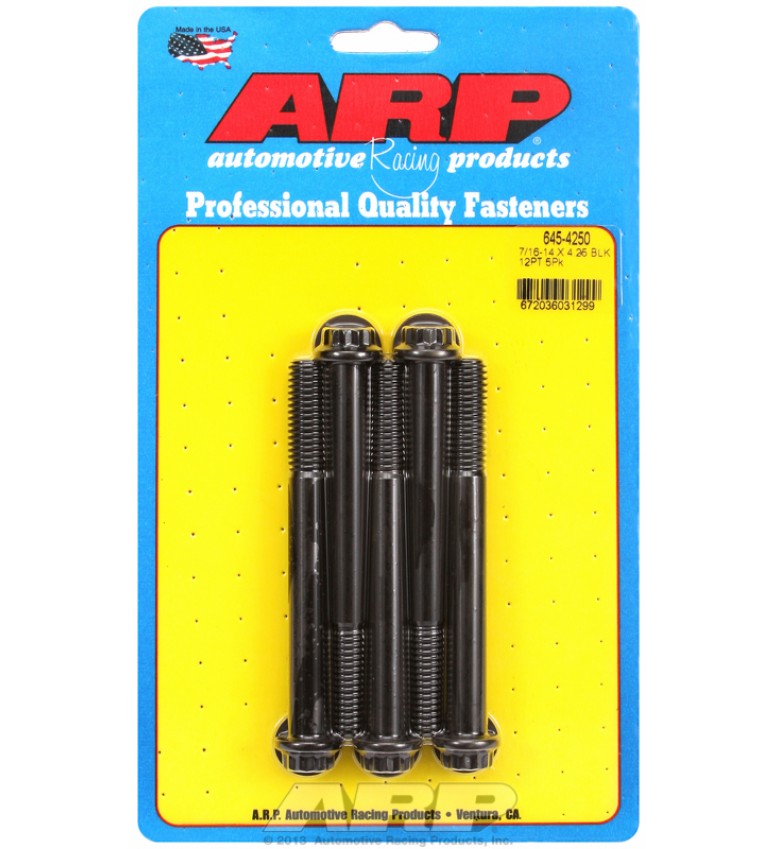 ARP Hardware - 7/16-14 X 4.250 12pt 1/2 wrenching black oxide bolts
